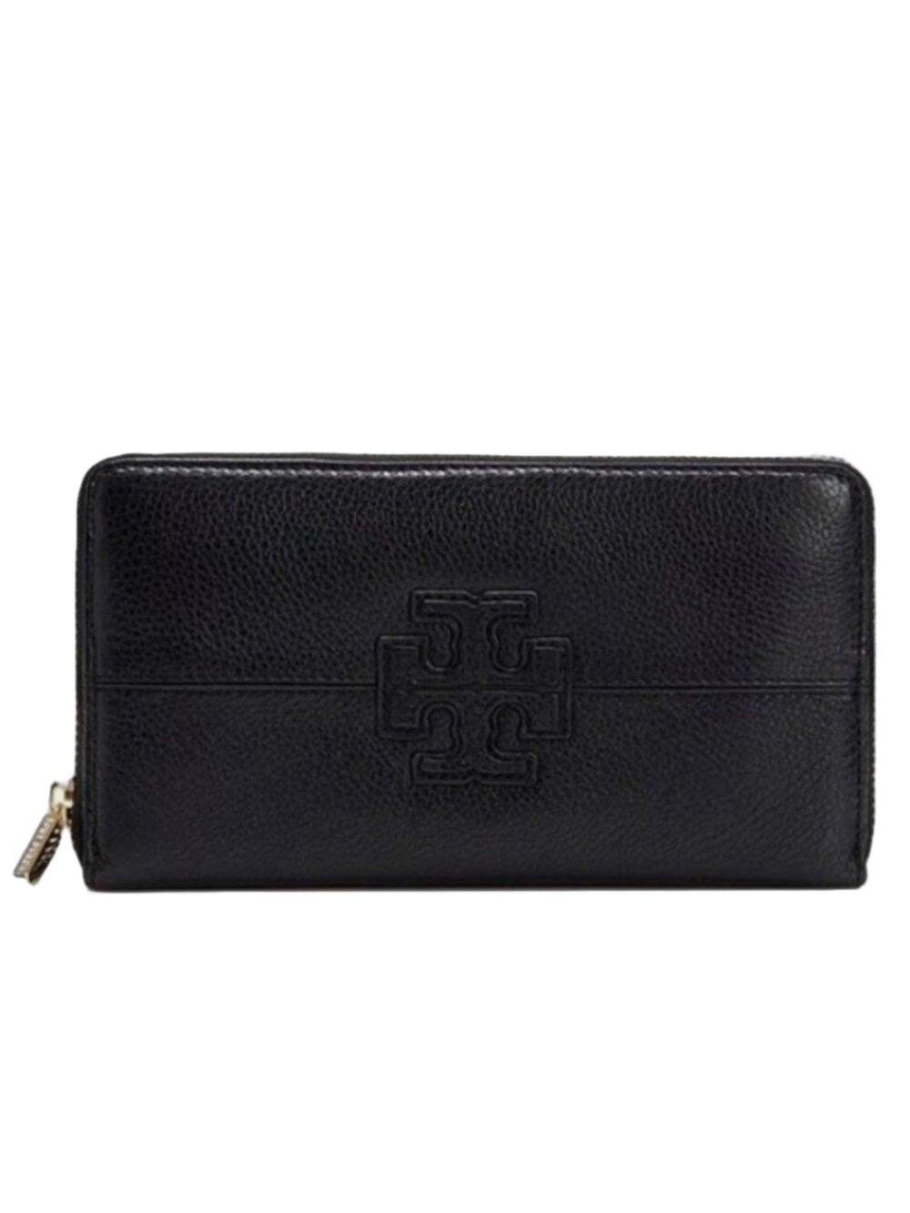 Tory Burch Blue Stacked T Continental Long Wallet - zips around!